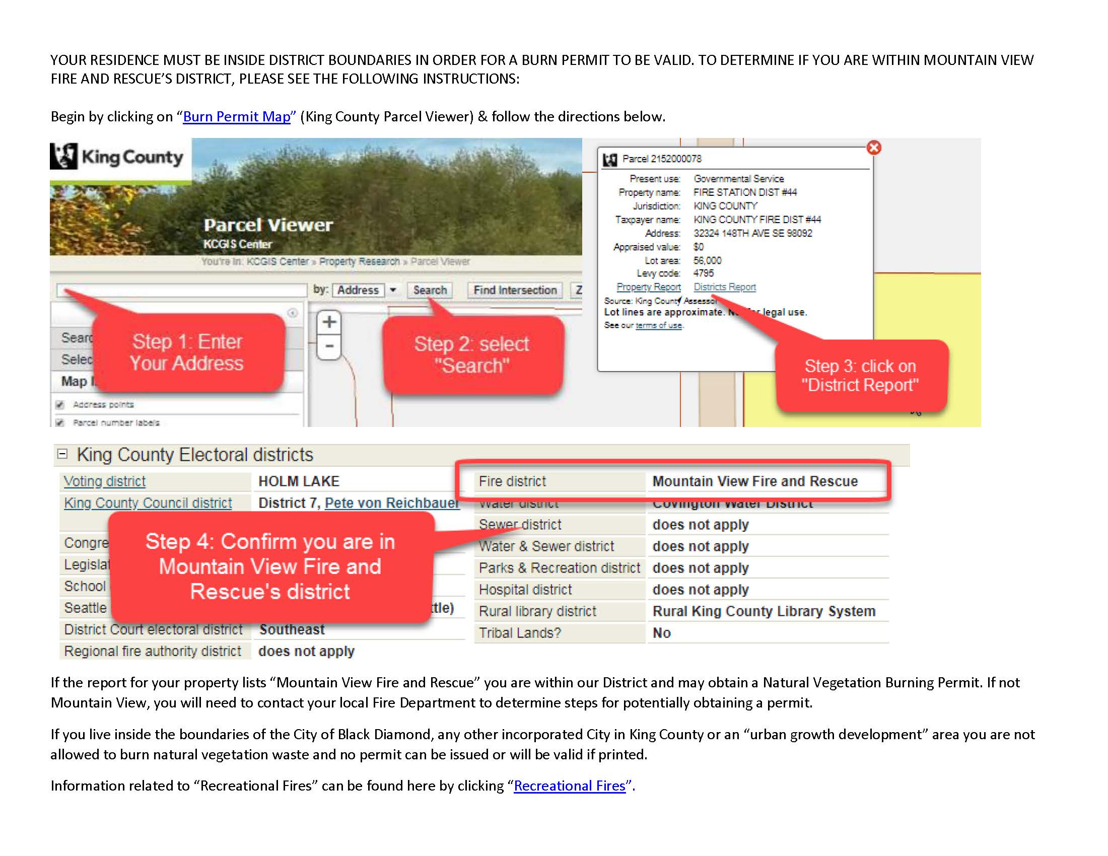 Burn Permit Info Directions